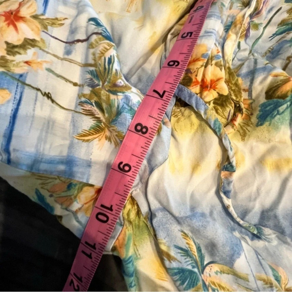 Kahala Hawaii Tropical Print Wide Leg Capri Pants 10 - Picture 5 of 7